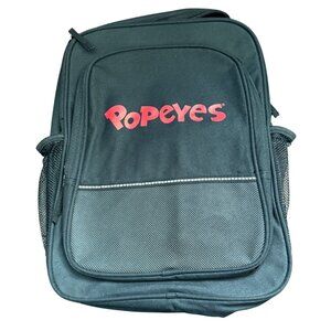 Popeyes Louisiana Kitchen Black Sling Backpack With Adjustable Strap Mesh Pocket